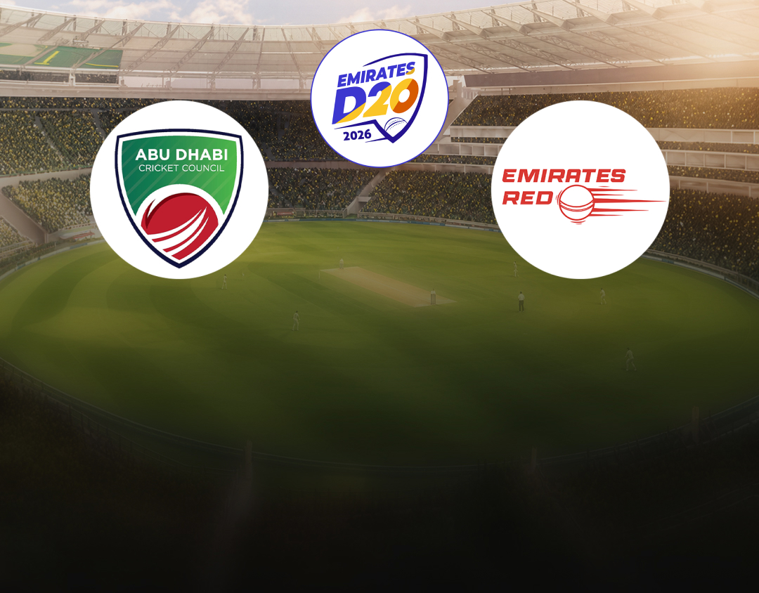 Match 15 of emirates d20, 2026: abu dhabi vs emirates red banner