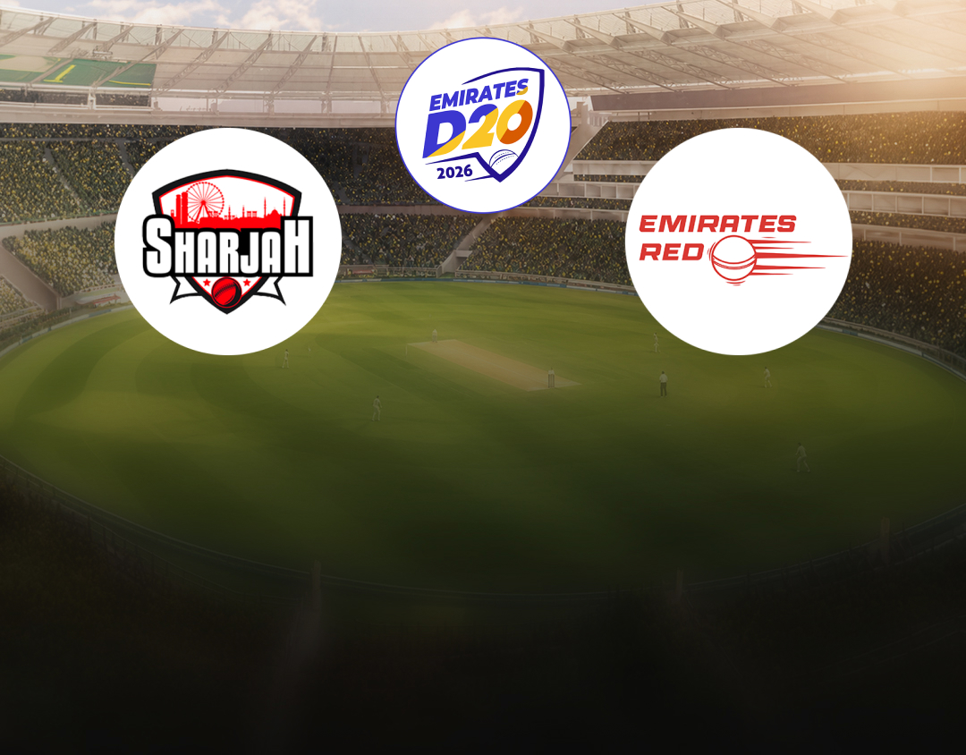 Match 17 of emirates d20, 2026: sharjah vs emirates red banner