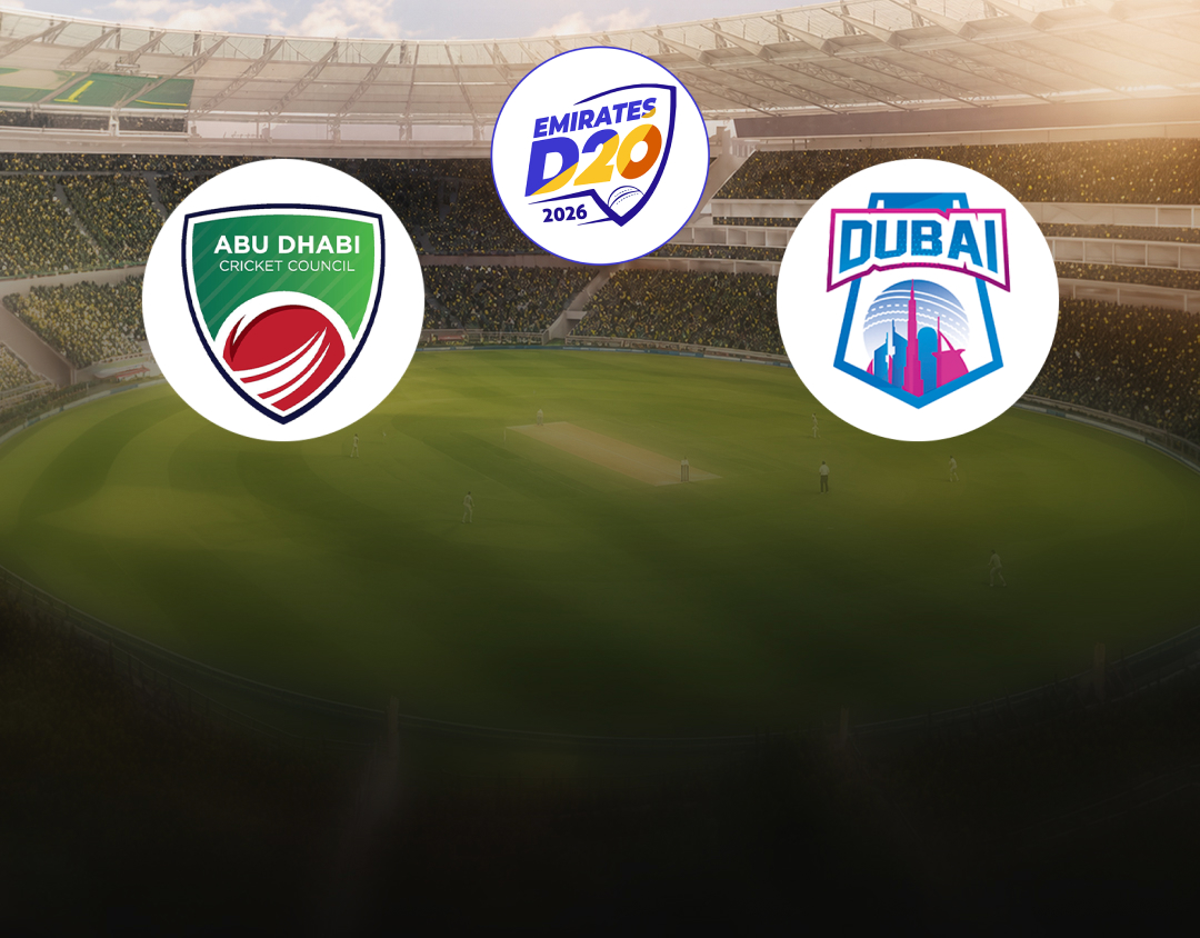 Match 23 of emirates d20, 2026: abu dhabi vs dubai banner