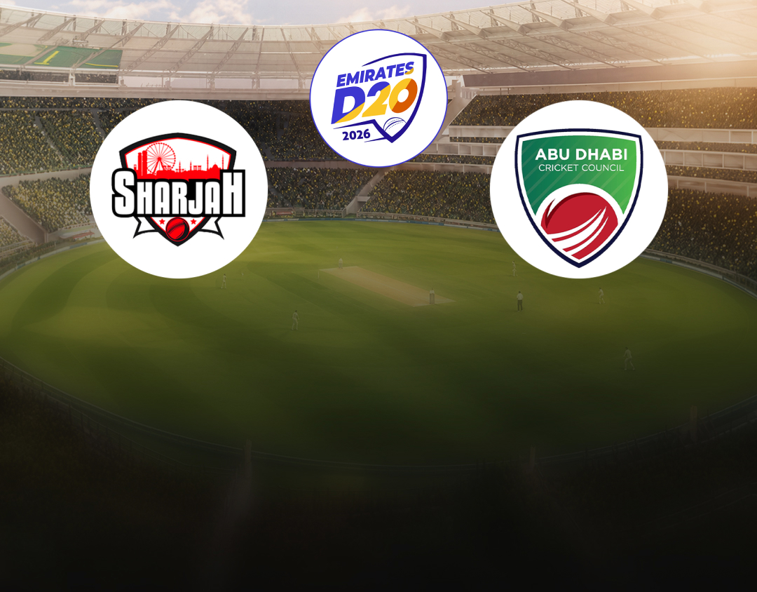 Match 25 of emirates d20, 2026: sharjah vs abu dhabi banner