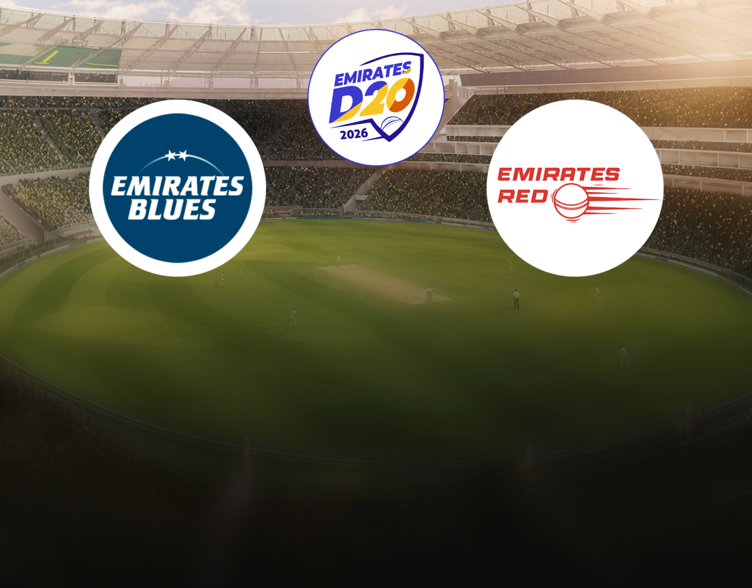 Match 29 of emirates d20, 2026: emirates blues vs emirates red banner
