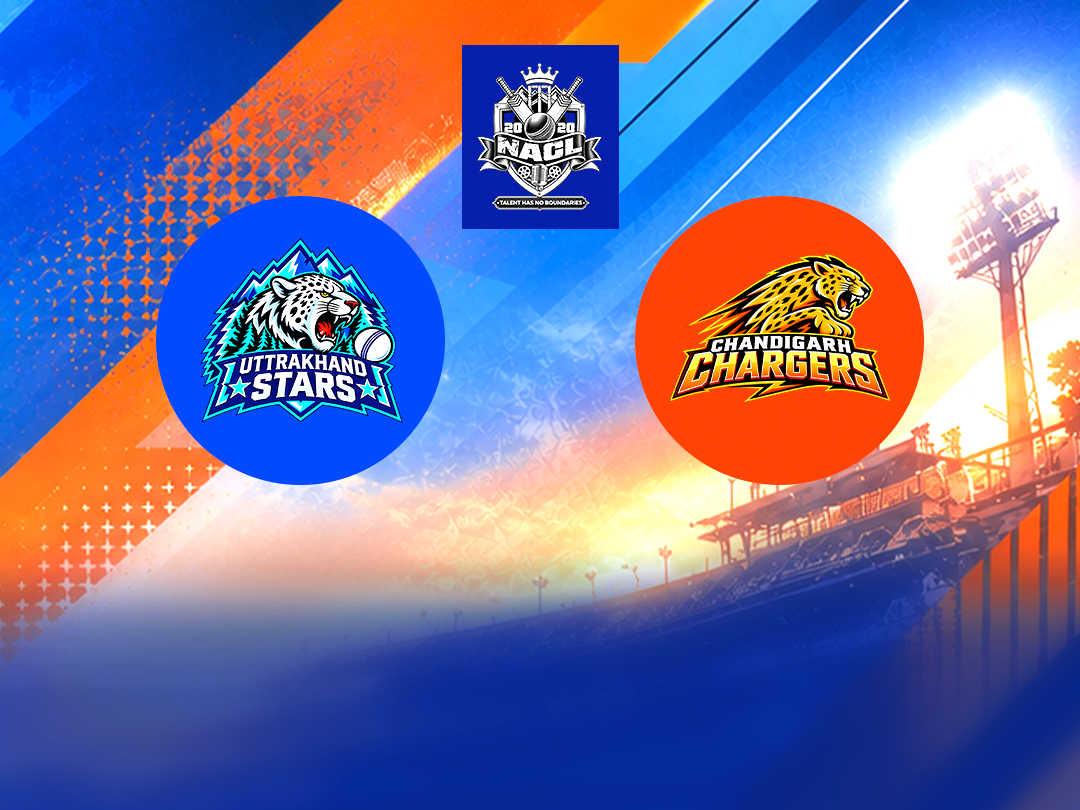 Match 2 of northern artist champions league 2026: uttrakhand stars vs chandigarh chargers banner