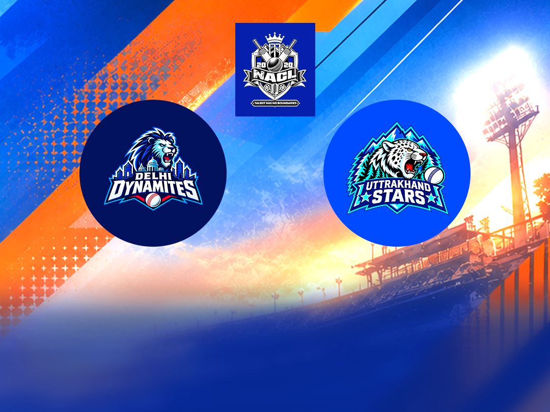 Match 4 of northern artist champions league 2026: delhi dynamites vs uttrakhand stars banner