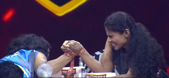 Mumbai Muscle vs Jaipur Veers | Teja P vs Abhirami P K  (55 kg) | Hindi Highlights