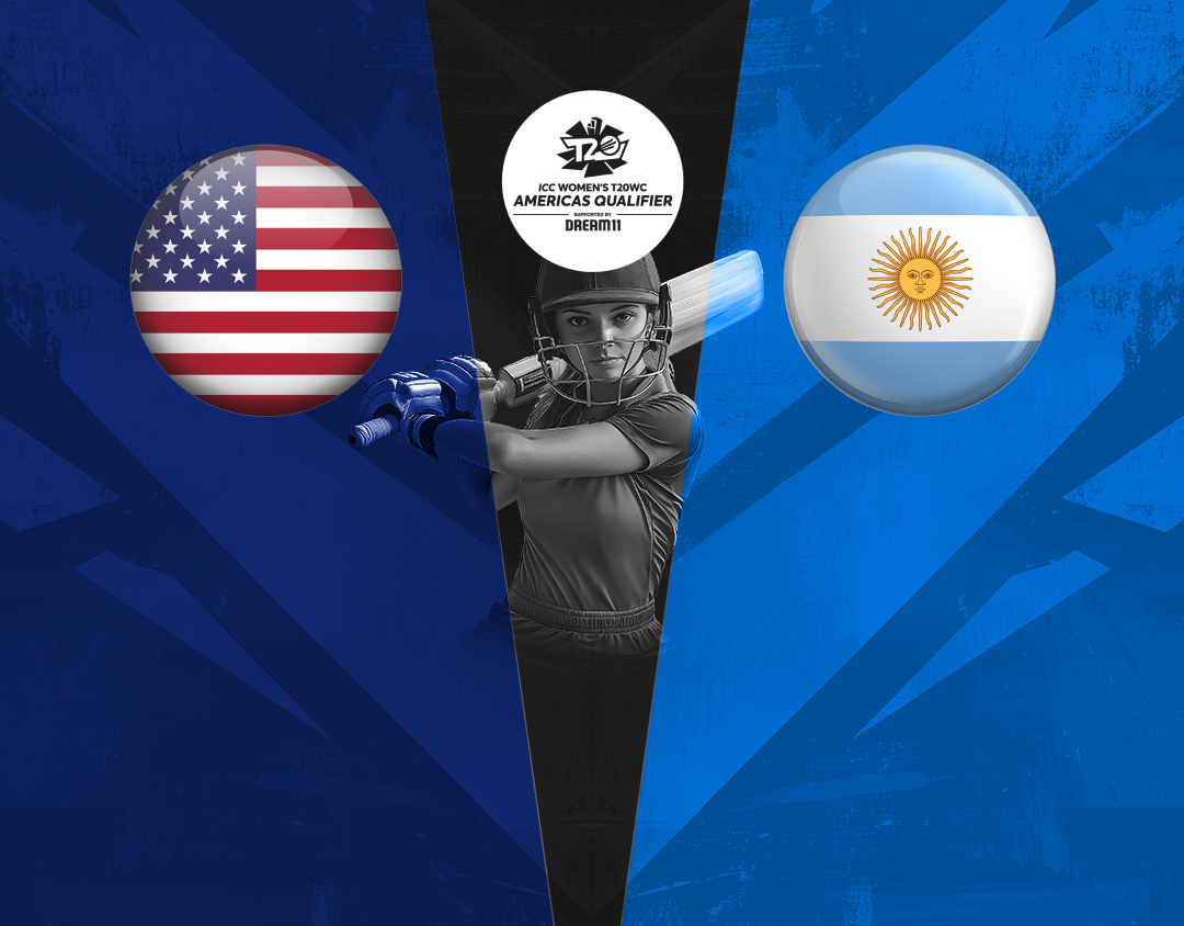 Match 1 of icc women's t20 world cup americas qualifier: usa women vs argentina women banner
