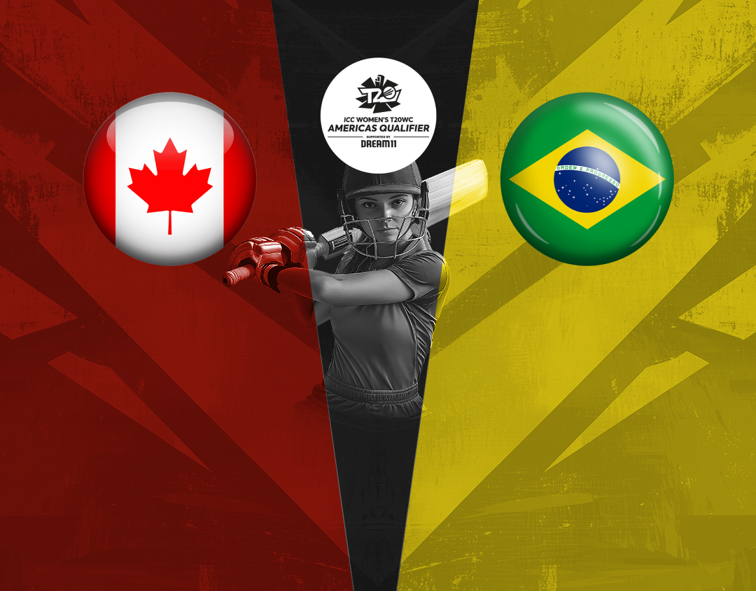 Match 2 of icc women's t20 world cup americas qualifier: canada women vs brazil women banner