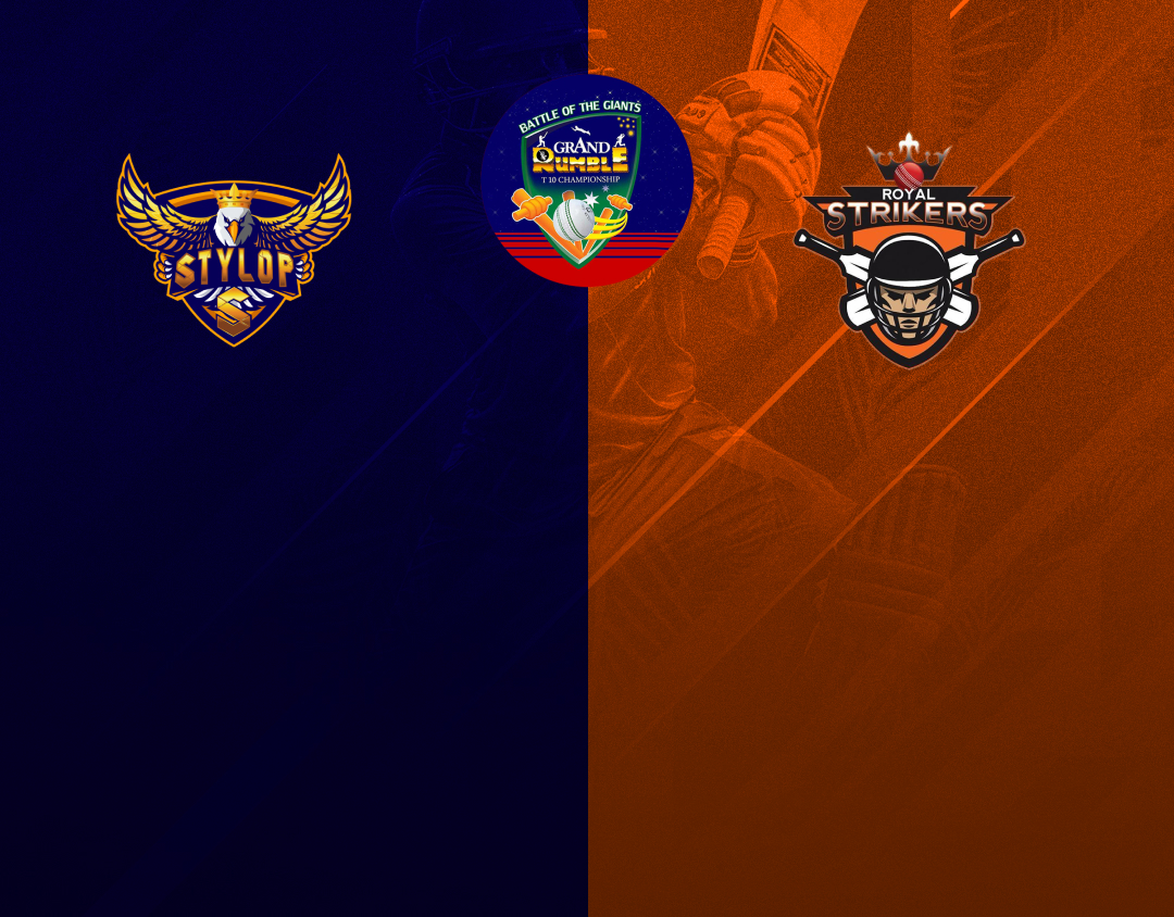 Match 2 of grand rumble t10 championship season 2: stylop golden eagles vs royal strikers cc banner