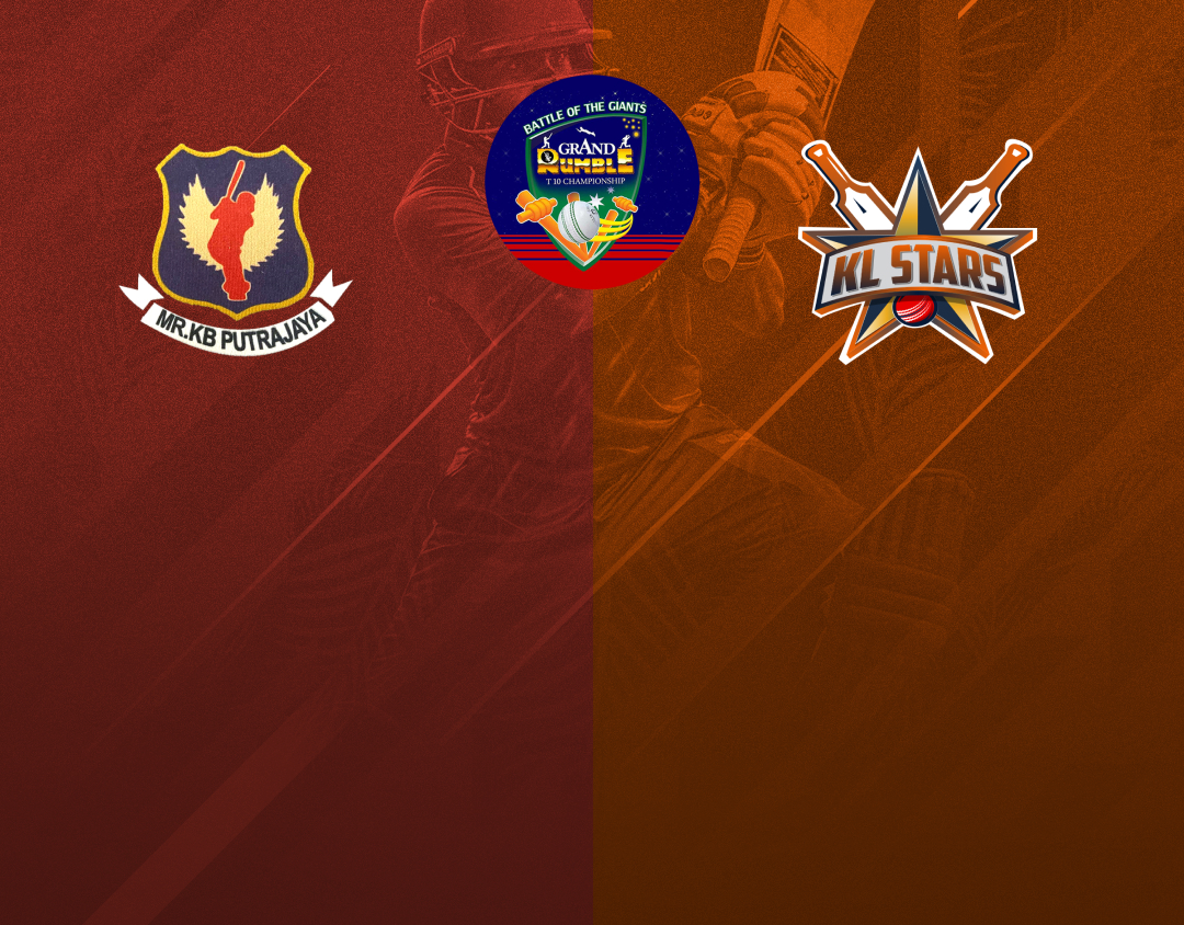 Match 7 of grand rumble t10 championship season 2: mr kb putrajaya cc vs kl stars banner
