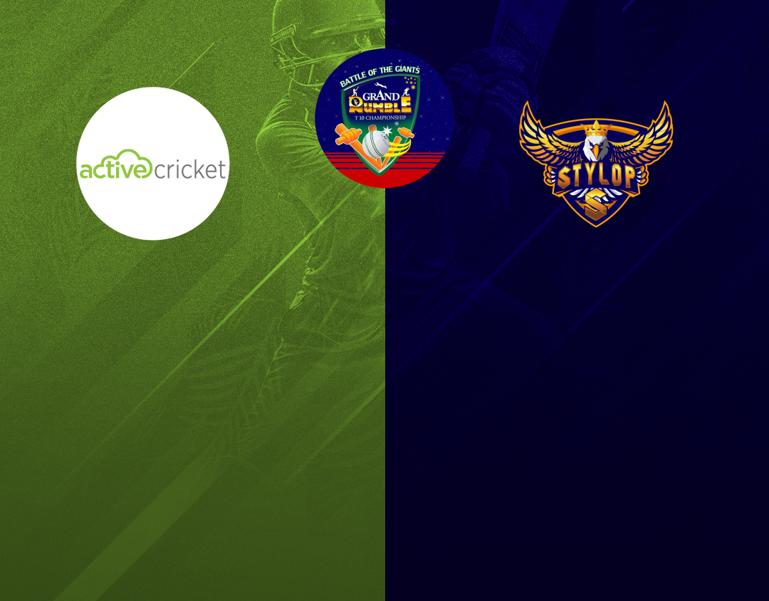 Match 11 of grand rumble t10 championship season 2: active cc vs stylop golden eagles banner