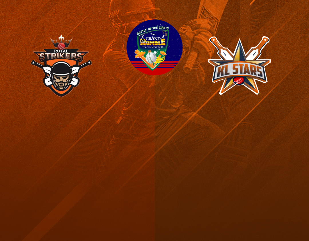 Eliminator 3 of grand rumble t10 championship season 2: royal strikers cc vs kl stars banner