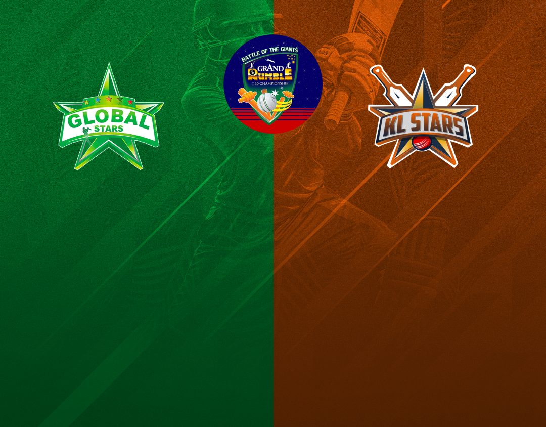 1st semi-final of grand rumble t10 championship season 2: global stars cc vs kl stars banner