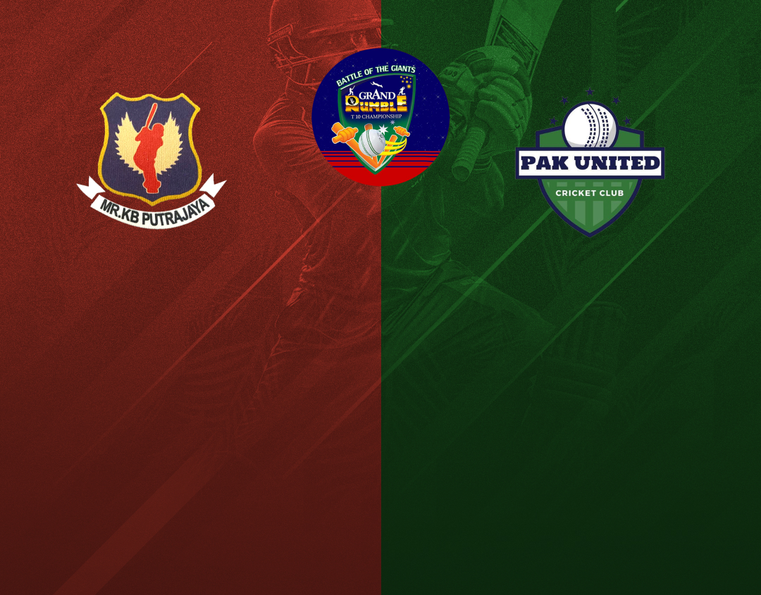 3rd place play-off of grand rumble t10 championship season 2: mr kb putrajaya cc vs pak united cc banner