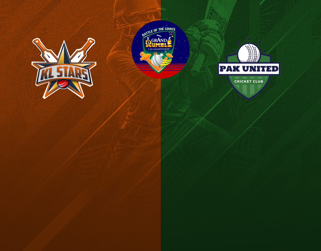 Match 8 of grand rumble t10 championship round 2, 2024: kl stars vs pak united cc banner