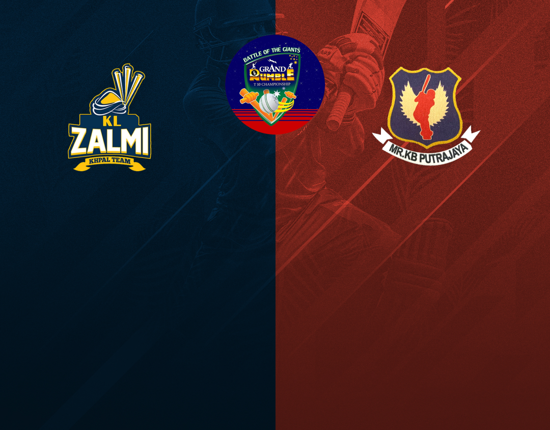 Qualifier 2 of grand rumble t10 championship round 2, 2024: mr kb putrajaya cc vs kl zalmi banner