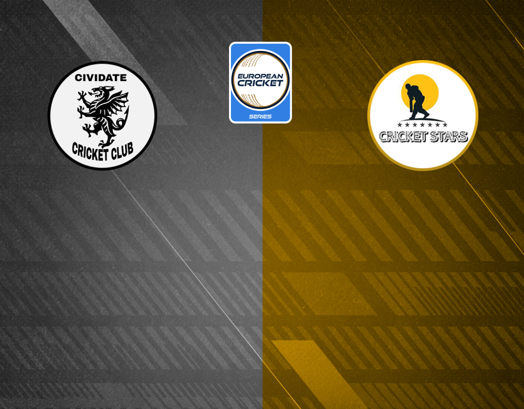 Match 6 of ecs italy, brescia, 2024: cividate vs cricket stars banner