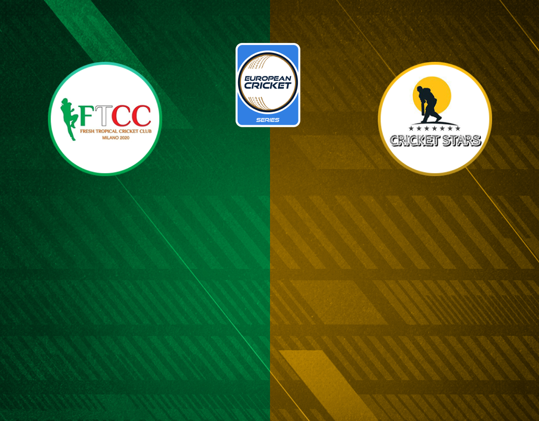 Match 9 of ecs italy, brescia, 2024: fresh tropical vs cricket stars banner