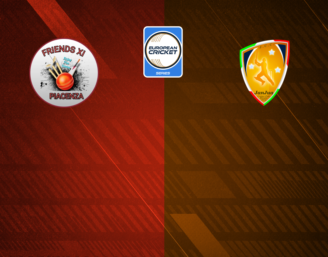 Match 29 of ecs italy, brescia, 2024: friends xi vs janjua brescia banner