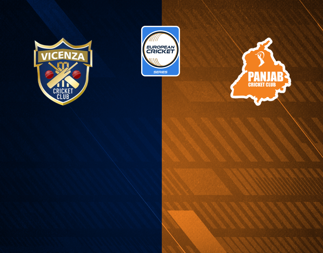 Match 39 of ecs italy, brescia, 2024: vicenza vs panjab banner