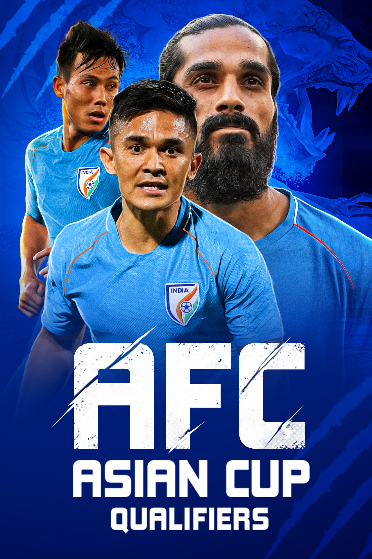 Afc asia cup qualifiers football vertical banner
