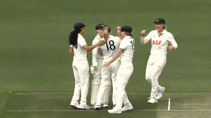 India A Women lead Australia A Women by 93 runs | One-off unofficial Test, Day 1
