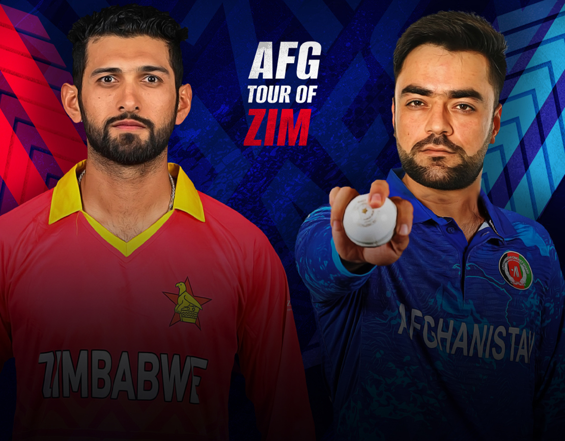 2nd odi of afghanistan tour of zimbabwe, 2024-25: zimbabwe vs afghanistan banner
