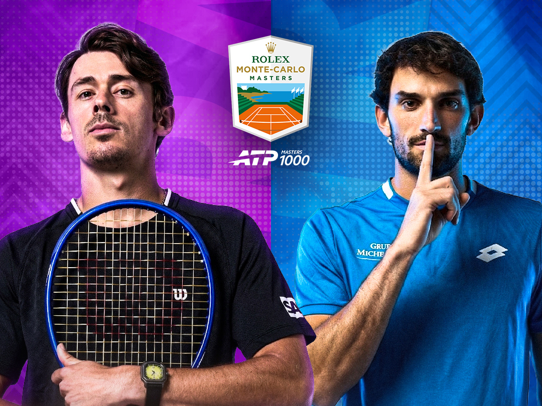 A. Minaur vs v. Vacherot of atp masters rolex monte-carlo 2026 banner