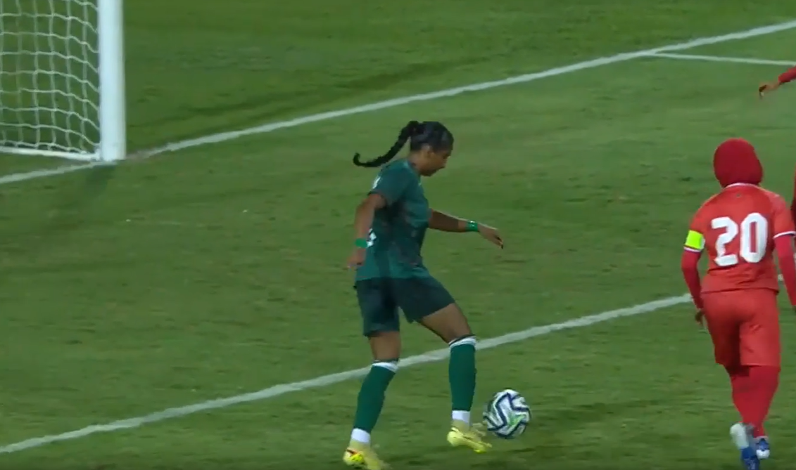 INSTANT IMPACT! Anika Siddiqui rattles the net in the first minute