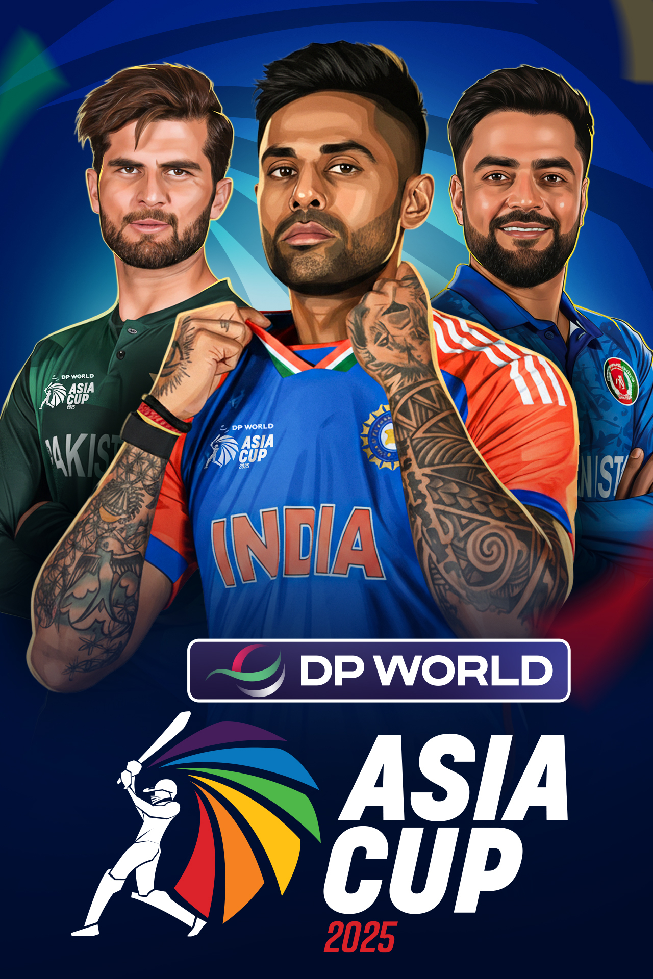 Asia cup, 2025 cricket vertical banner
