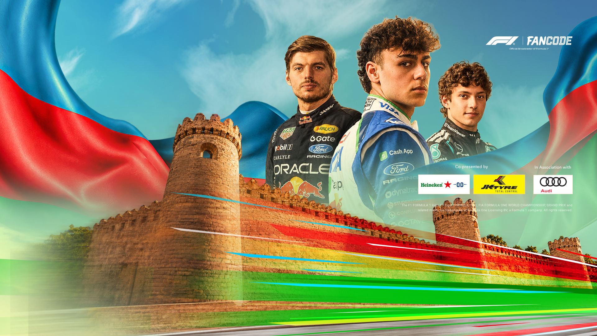 F1 qatar airways azerbaijan grand prix 2026 formula 1 banner