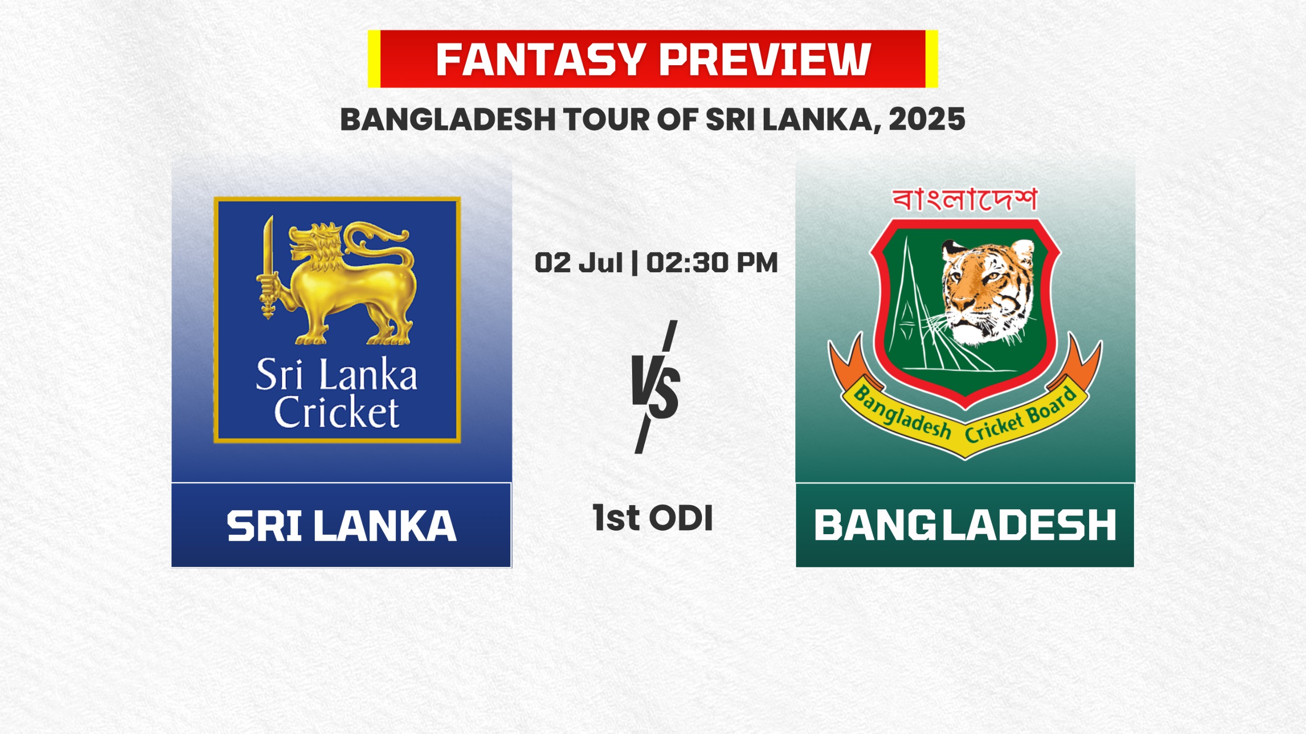 1st ODI: Sri Lanka vs Bangladesh | Fantasy Preview 