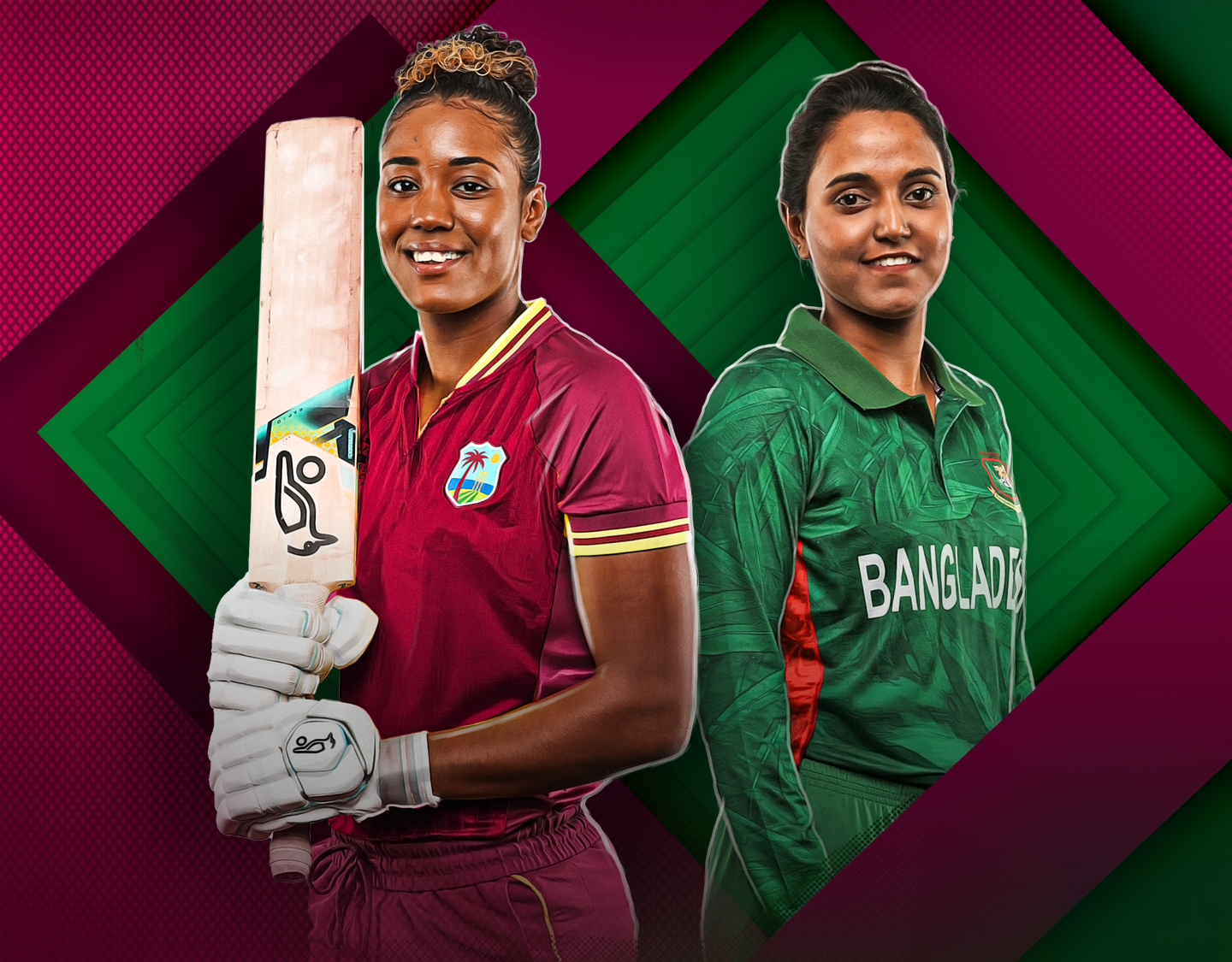 2nd odi of bangladesh women tour of west indies, 2025: west indies women vs bangladesh women banner
