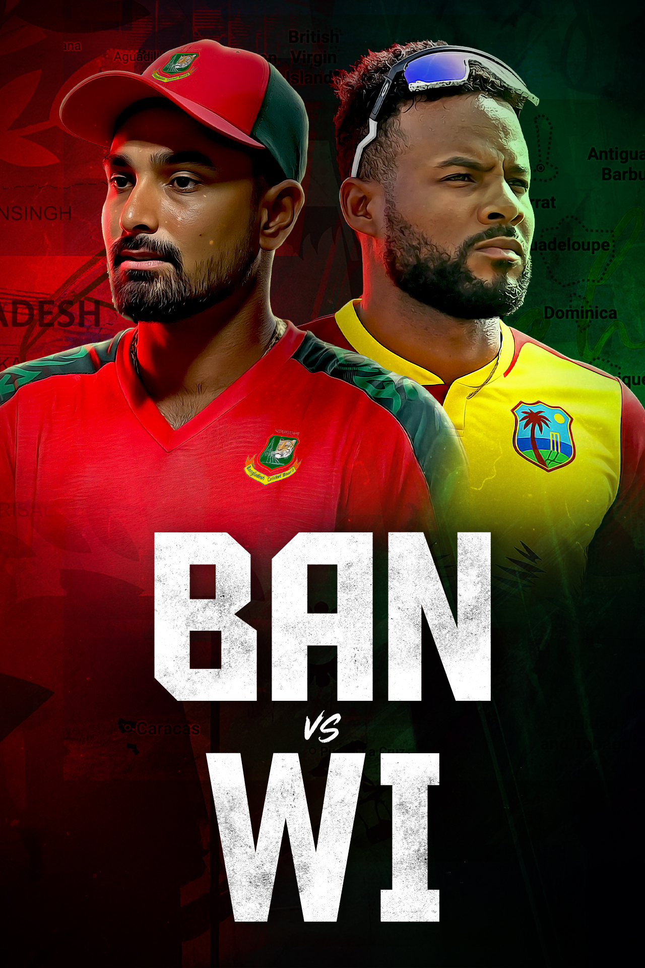 West indies tour of bangladesh, 2025 cricket vertical banner