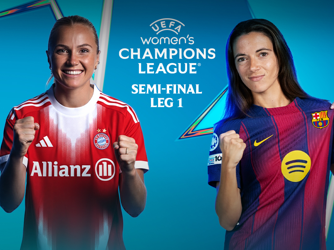 Semi-final leg 1 of uefa women's champions league 2025-26 banner