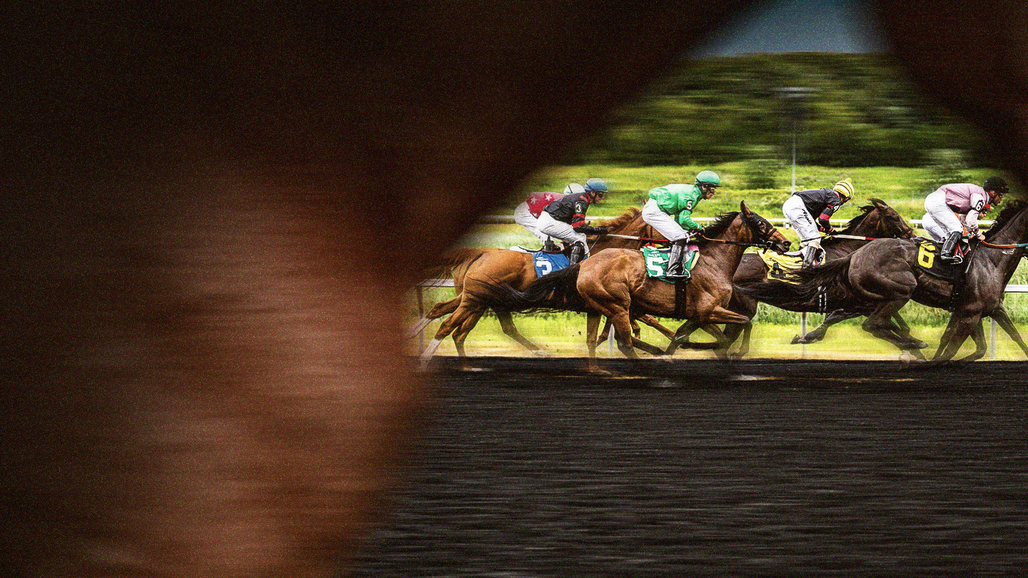 Triple crown: belmont stakes horse racing banner