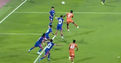 POWER HEADER! Effiong finds the net effortlessly