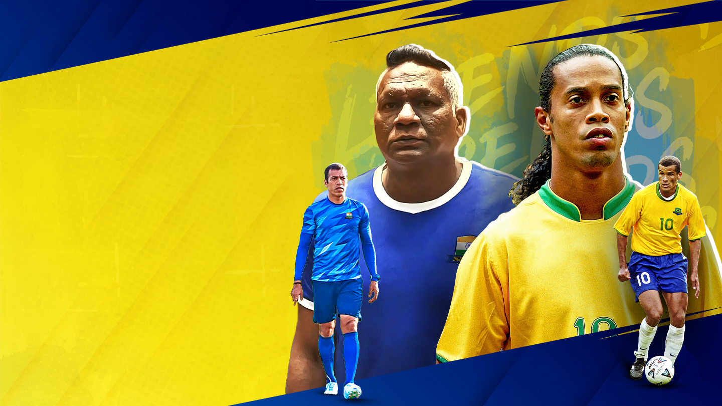 Brazil legends vs india all stars football banner