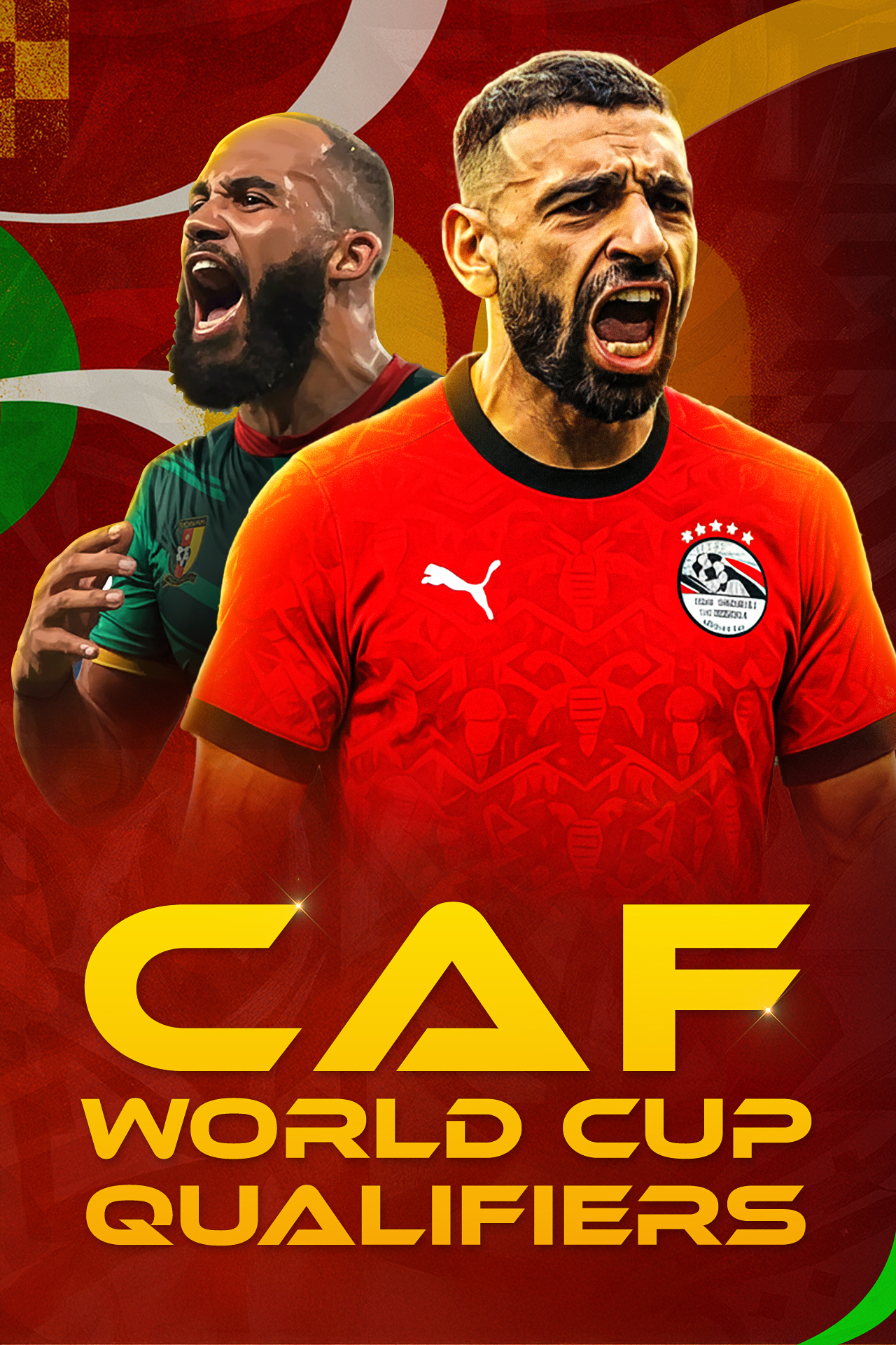 Caf world cup qualifiers football vertical banner