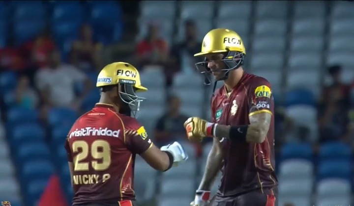 Trinbago Knight Riders beat Antigua & Barbuda Falcons by 8 wickets | Match 14