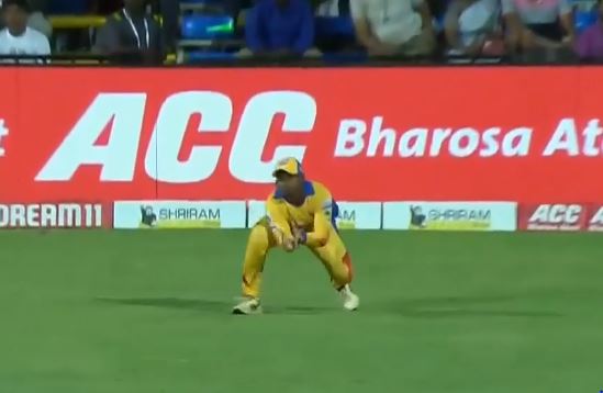 Gone With a Grab! Dinesh H pulled off a screamer