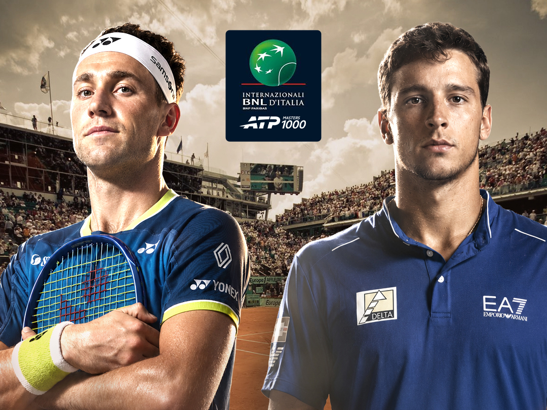 Sf: c. Ruud vs l. Darderi of atp masters internazionali bnl d'italia 2026 banner
