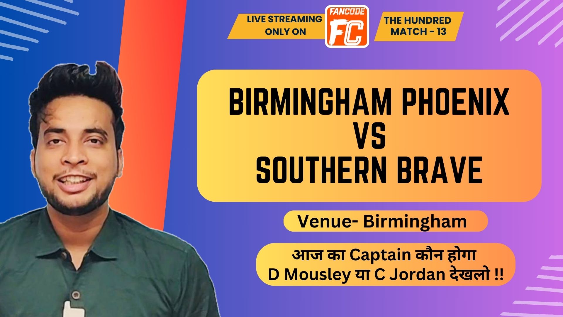 Match 13: Birmingham Phoenix vs Southern Brave | Fantasy Preview