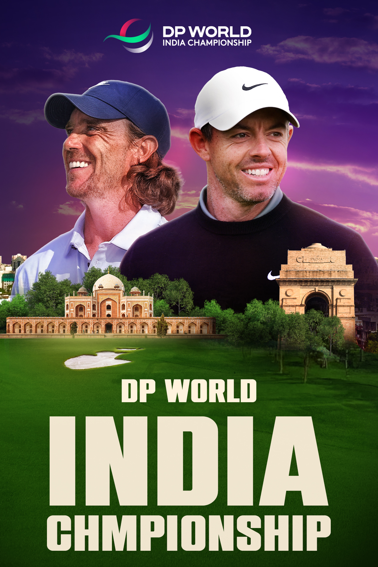 Dp world india championship golf vertical banner
