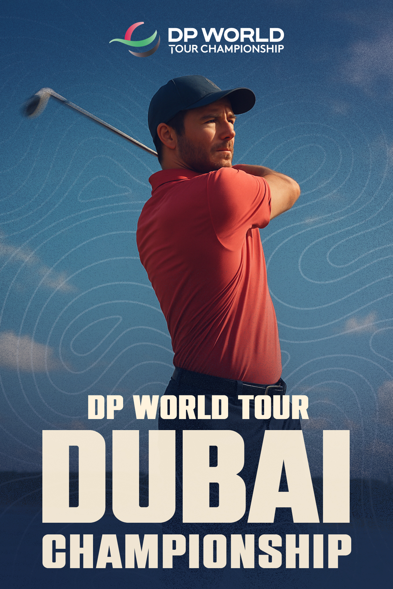 Dp world tour championship, dubai golf vertical banner