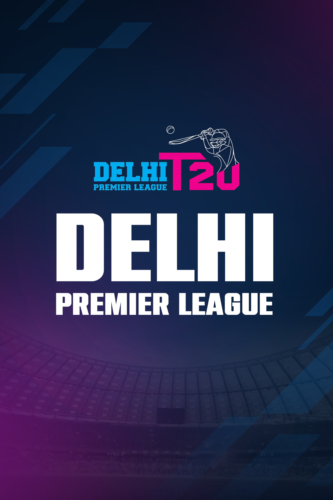 Delhi premier league, 2025 cricket vertical banner