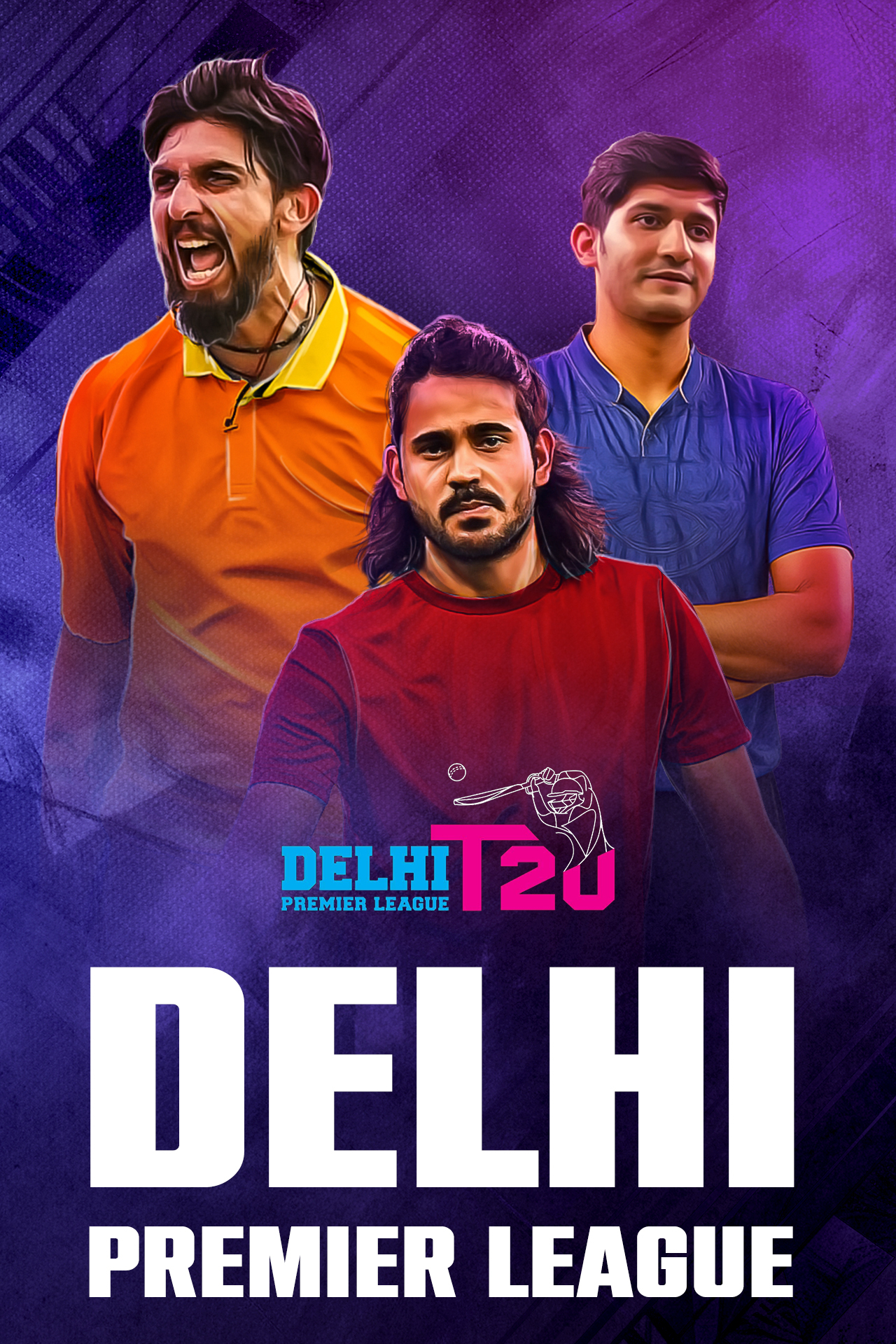 Delhi premier league, 2025 cricket vertical banner