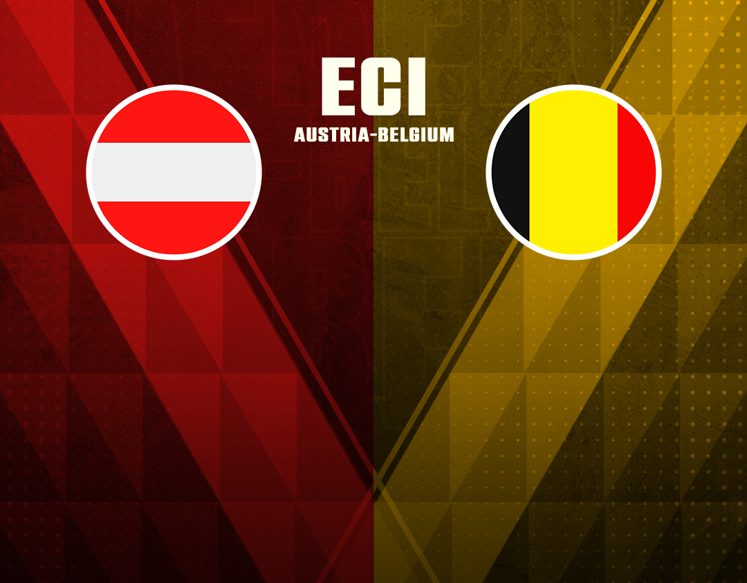 Match 1 of eci austria-belgium, 2025: austria vs belgium banner