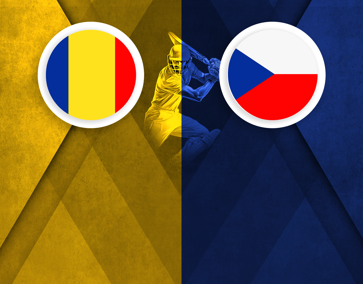 Match 1 of eci romania-czechia, 2025: romania vs czechia banner