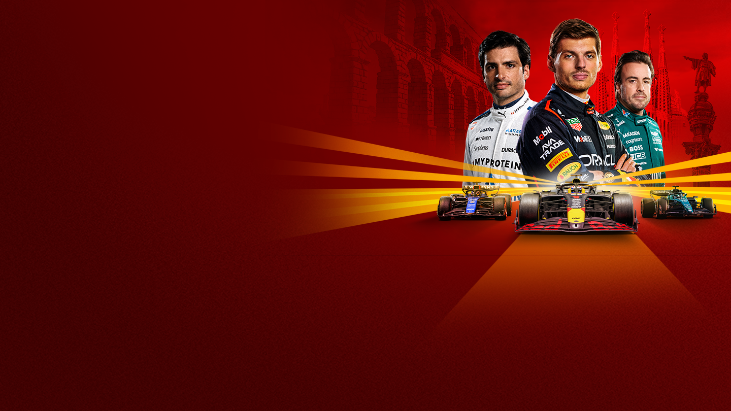 F1 aramco gran premio de espana 2025 formula 1 banner