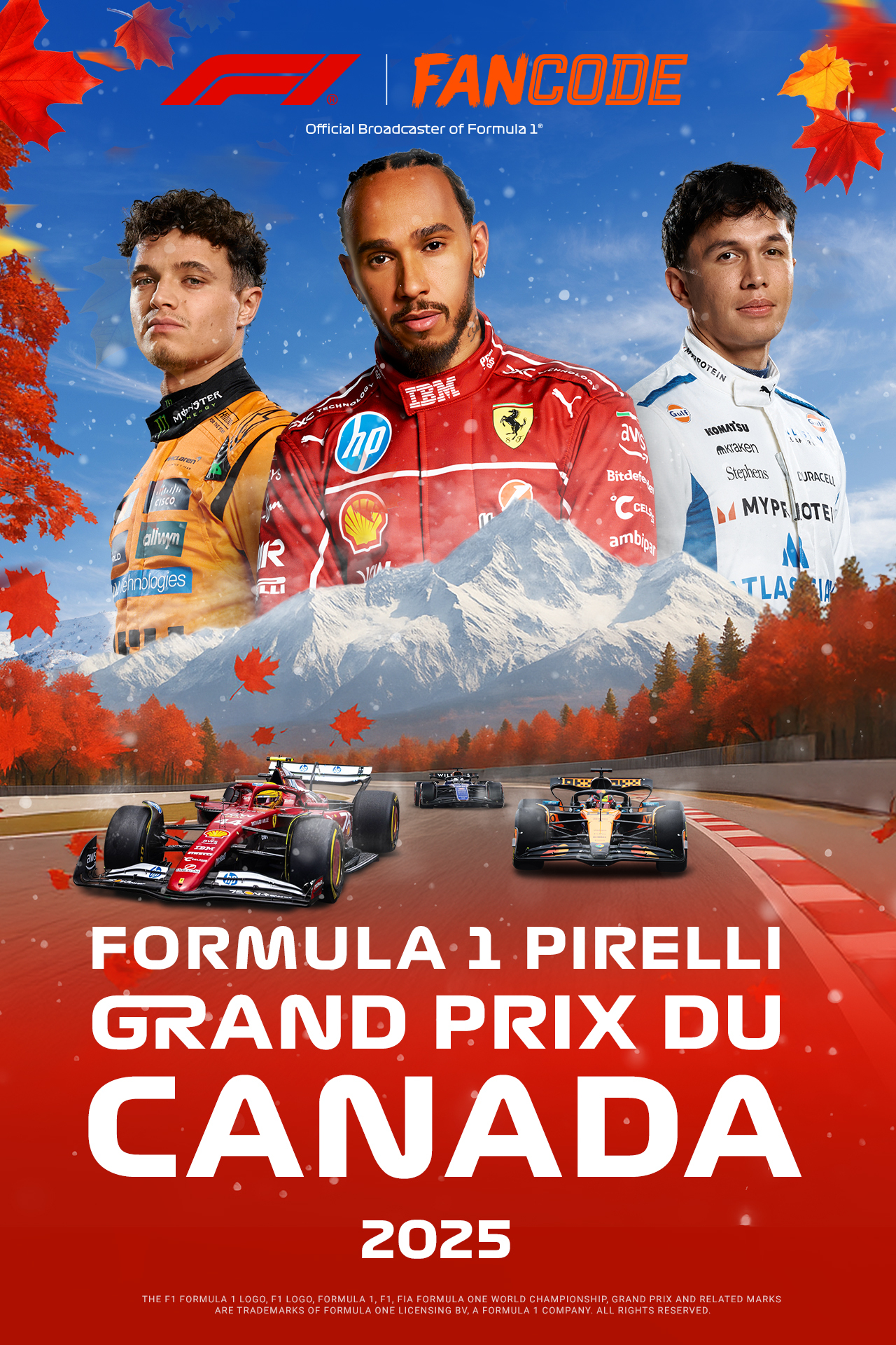 F1 pirelli grand prix du canada 2025 formula1 vertical banner