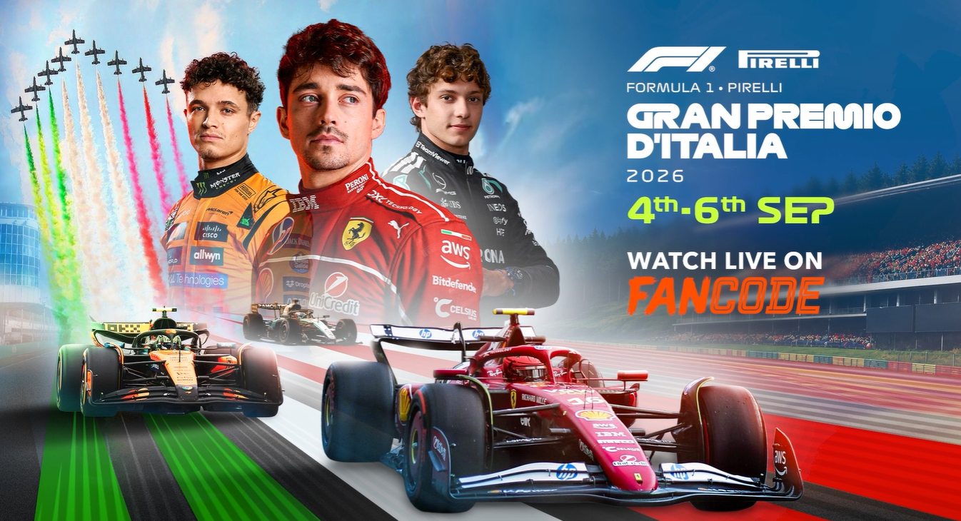 Italian GP 2026: Live on FanCode!